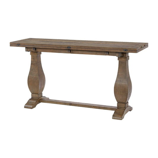 Martin Svensson Napa Flip Top Console Dining Table in Solid Natural Wood