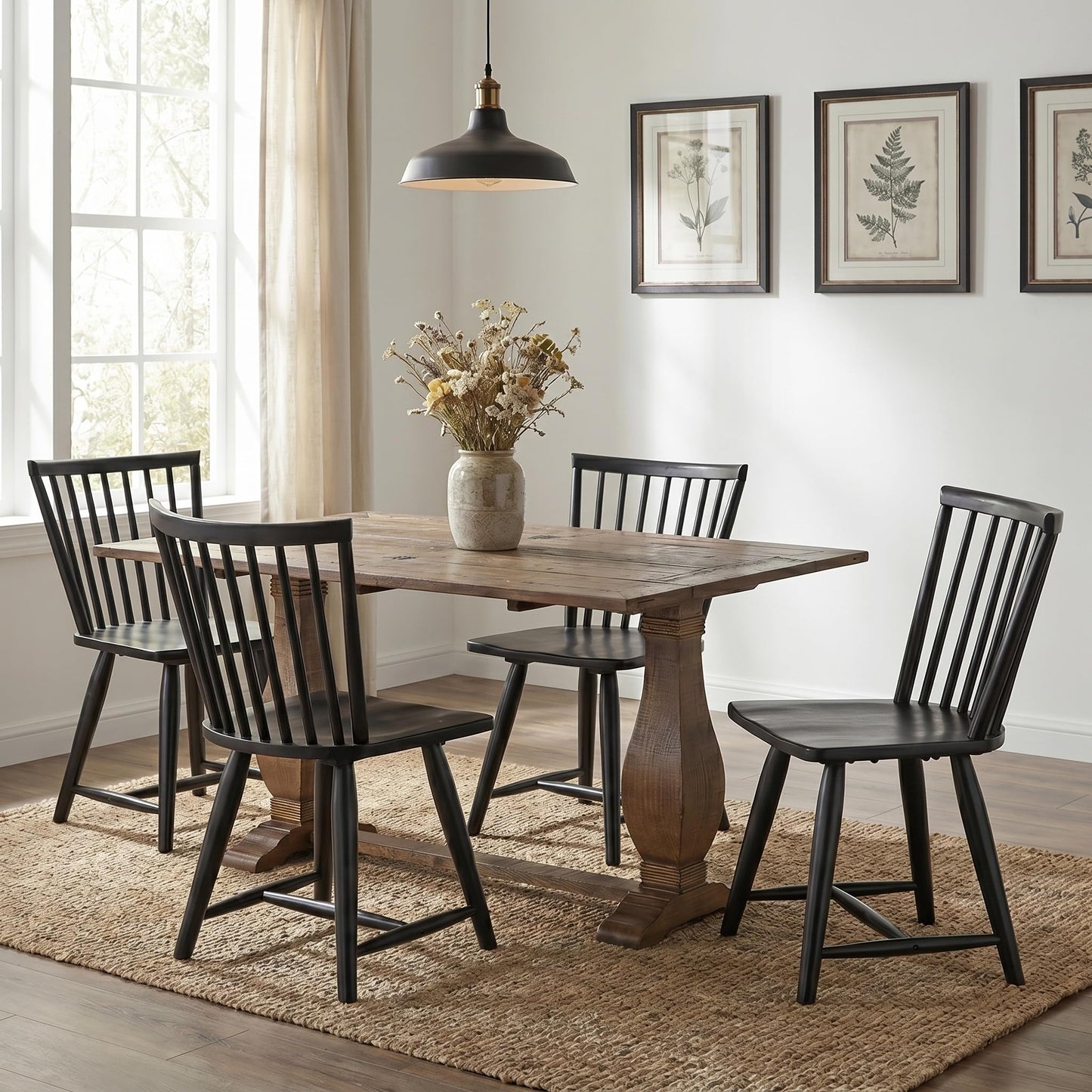 Martin Svensson Napa Flip Top Console Dining Table in Solid Natural Wood